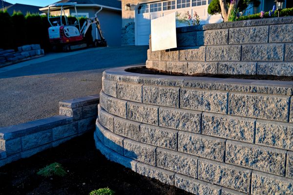 Stone Retaining Wall Repair in Champaign