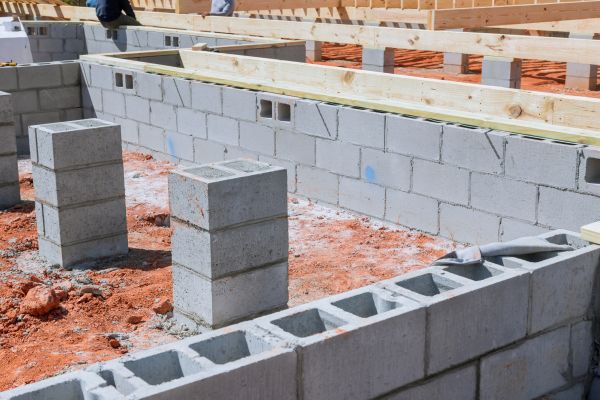 Cement Block Installation in Champaign